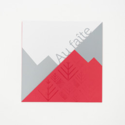 carte de fête de fin d'année, encart et pochette