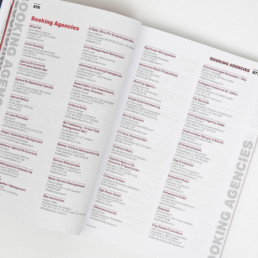 Swiss music guide 2015, mise en page, page annuaire
