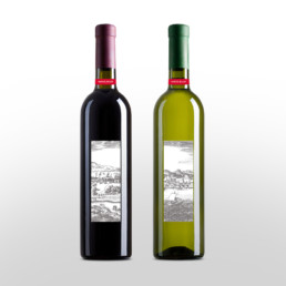 Création étiquettes pour bouteilles de vin