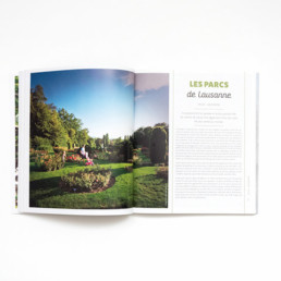 Guide, graphisme Zaniah, Parcs et Jardins, mise en page, choix photo