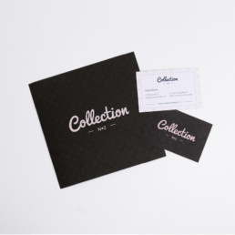 Collection n° 2, plaquette et cartes de visite