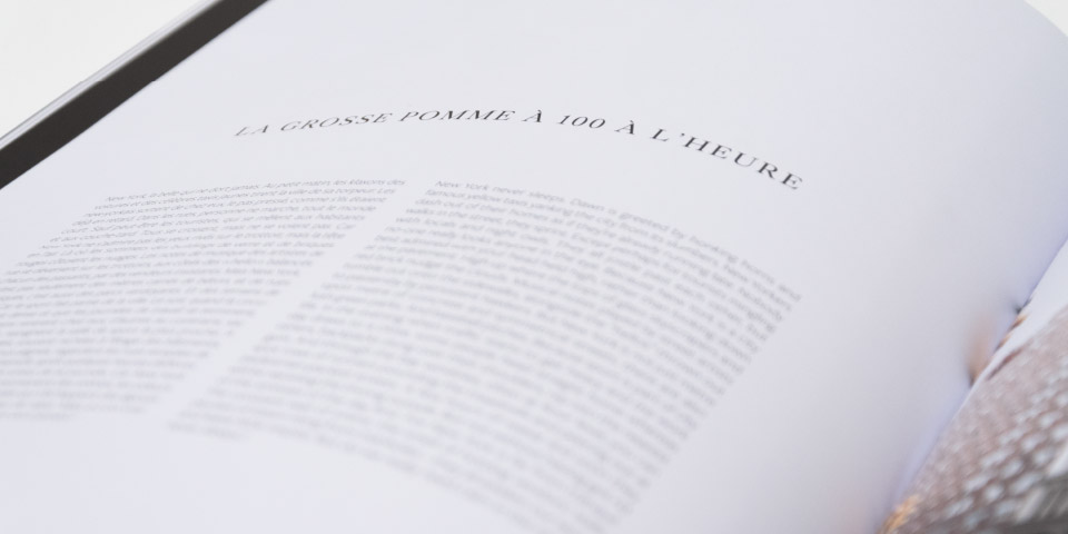 Book texte typographie detail