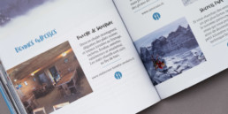 Guide raquette, mise en page, pictogramme