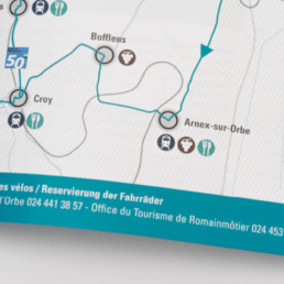 Brochure, mise en page, carte