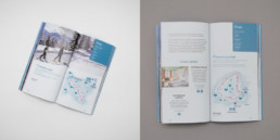 Guide raquette, mise en page, pictogramme