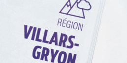 page titre région. typographie et pictogramme sur fond blanc
