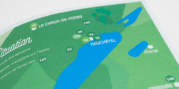 Détail plan illustré et page titre. Projet graphistes nord vaudois.