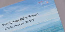 Office du tourisme, couverture, brochure de présentation, Yverdon-les-bains région.