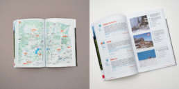 Guide buvette, double page, plan et fiches présentations buvettes