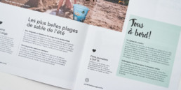 brochure graphisme double page pictogramme encart mise en page