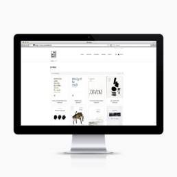 Logo et site internet pour maison d'édition réalisé par atelier de graphisme orbe. Page des livres.