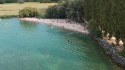 Ville Yverdon-les-bains, photo plage, projet vidéos, shooting par drone