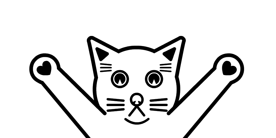 Vignettes animée pour identité visuelle, page d'accueil, chat illsutré