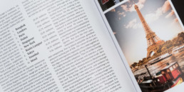 Magazine, print design, mise en page de photographies et textes