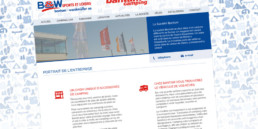 Détail, réalisation du design du site vitrine Bantam