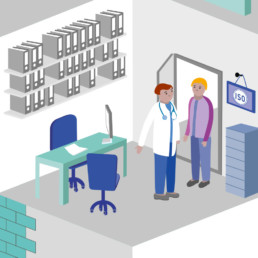 Illustration, cabinet medical